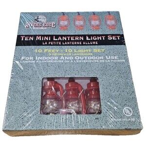 NEW 10' String Lights Set Mini LANTERNS INDOOR OUTDOOR Rivers Edge Camp sealed